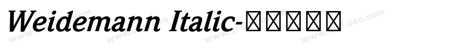 Weidemann Italic字体转换